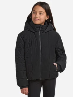 Abercrombie & Fitch Black Midweight Puffer Jacket