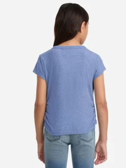 Abercrombie & Fitch Blue Logo Ruched T-Shirt