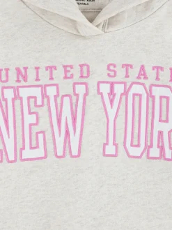 Abercrombie & Fitch Cream New York Popover Hoodie