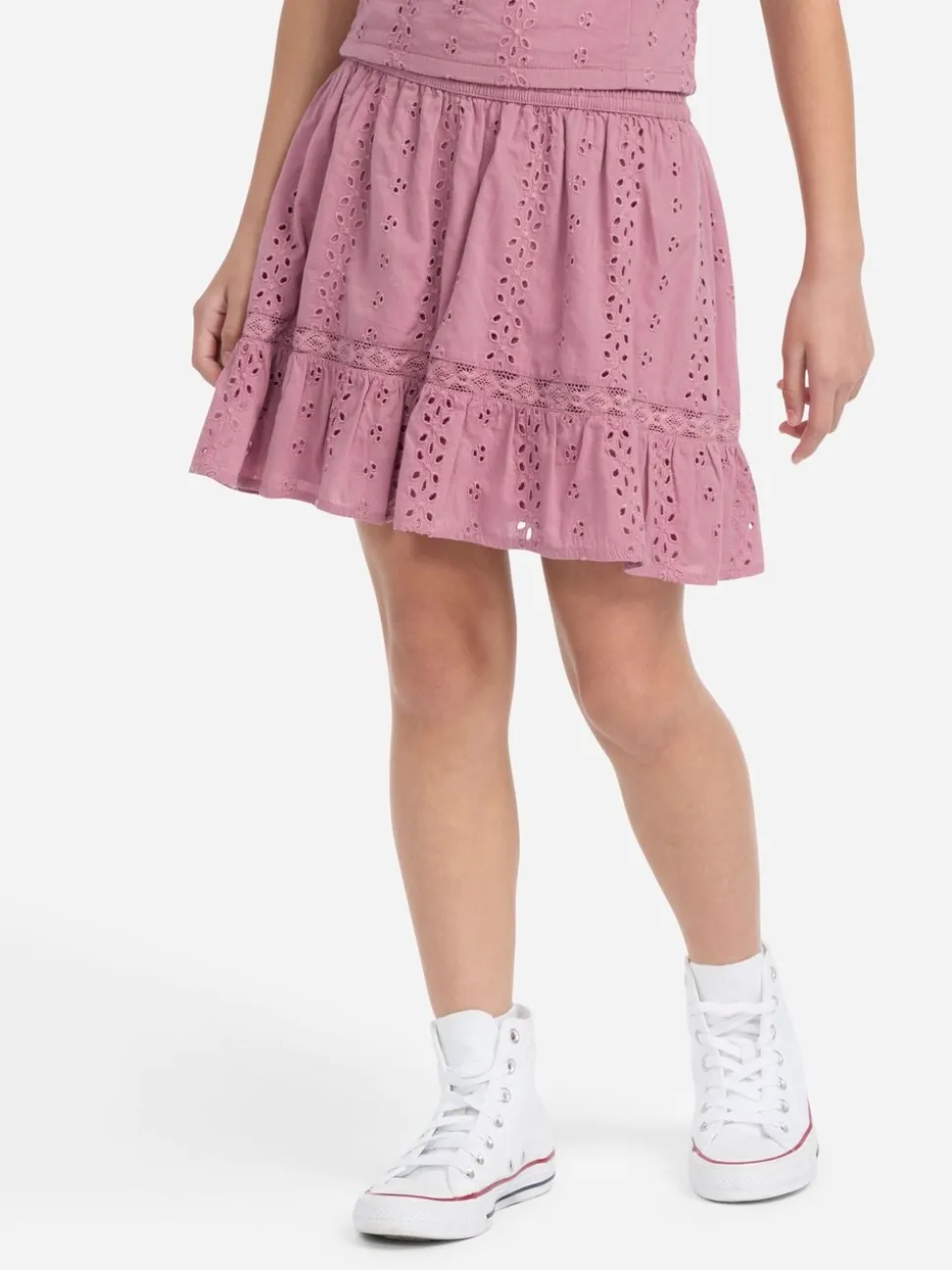 Abercrombie & Fitch Pink Abercrombie & Fitch Pink Eyelet Mini Skort