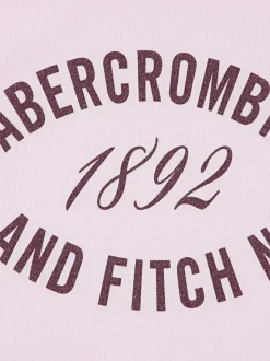 Abercrombie & Fitch Pink Logo Ruched T-Shirt