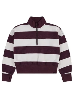 Abercrombie & Fitch Red Quarter Zip Preppy Jumper