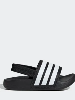 adidas Black Adilette Estrap Infant Slides