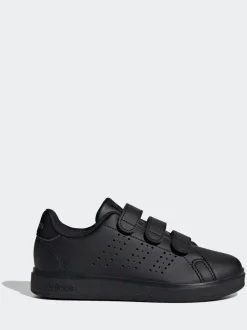 adidas Black Advantage Base 2.0 Hook and Loop Kids Trainers