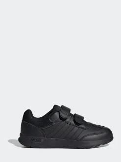 adidas Black Chrome Tensaur Switch Hook and Loop Kids Trainers
