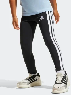 adidas Black Essentials 3-Stripes Leggings Little Kids