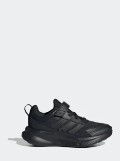 adidas Black Fortarun 4.0 Hook and Loop Kids Trainers