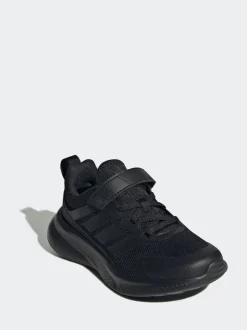adidas Black Fortarun 4.0 Hook and Loop Kids Trainers