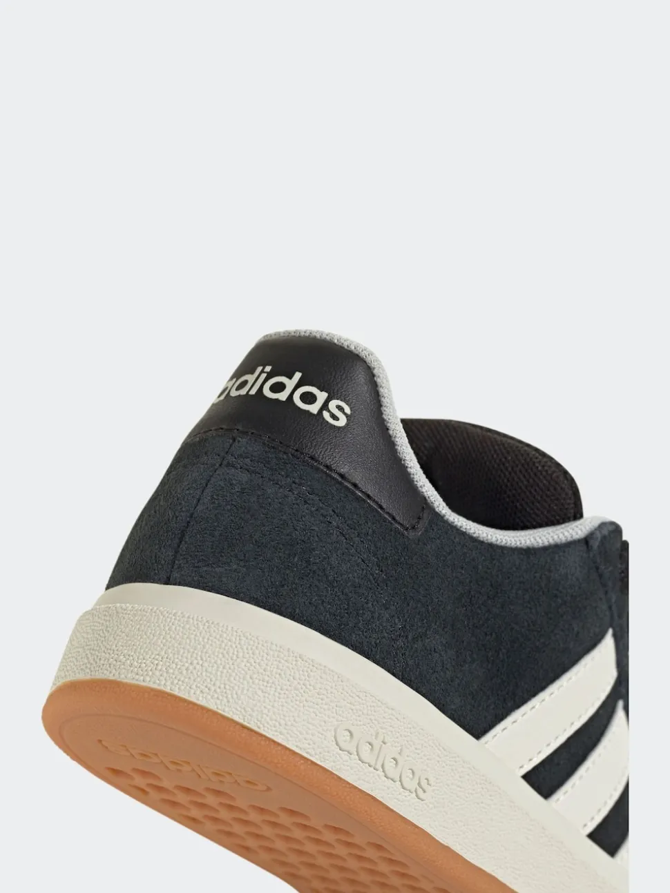 adidas Black Grand Court 00s Suede Lace Kids Trainers