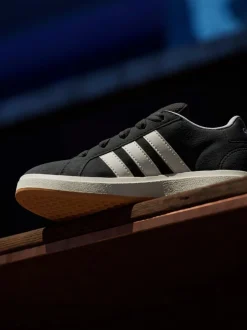 adidas Black Grand Court 00s Suede Lace Kids Trainers