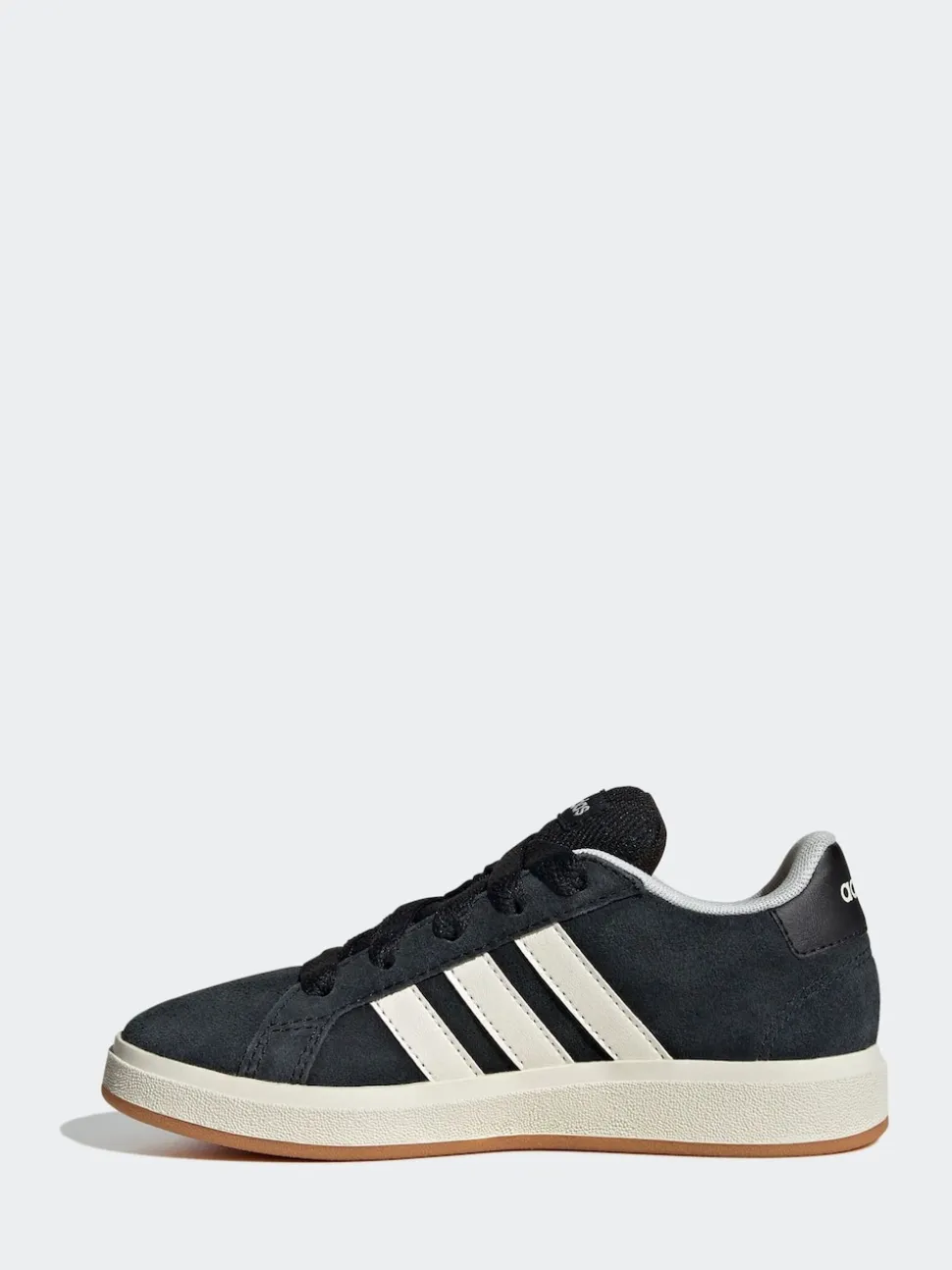 adidas Black Grand Court 00s Suede Lace Kids Trainers