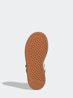 adidas Black Grand Court 00s Suede Elastic Lace Kids Trainers