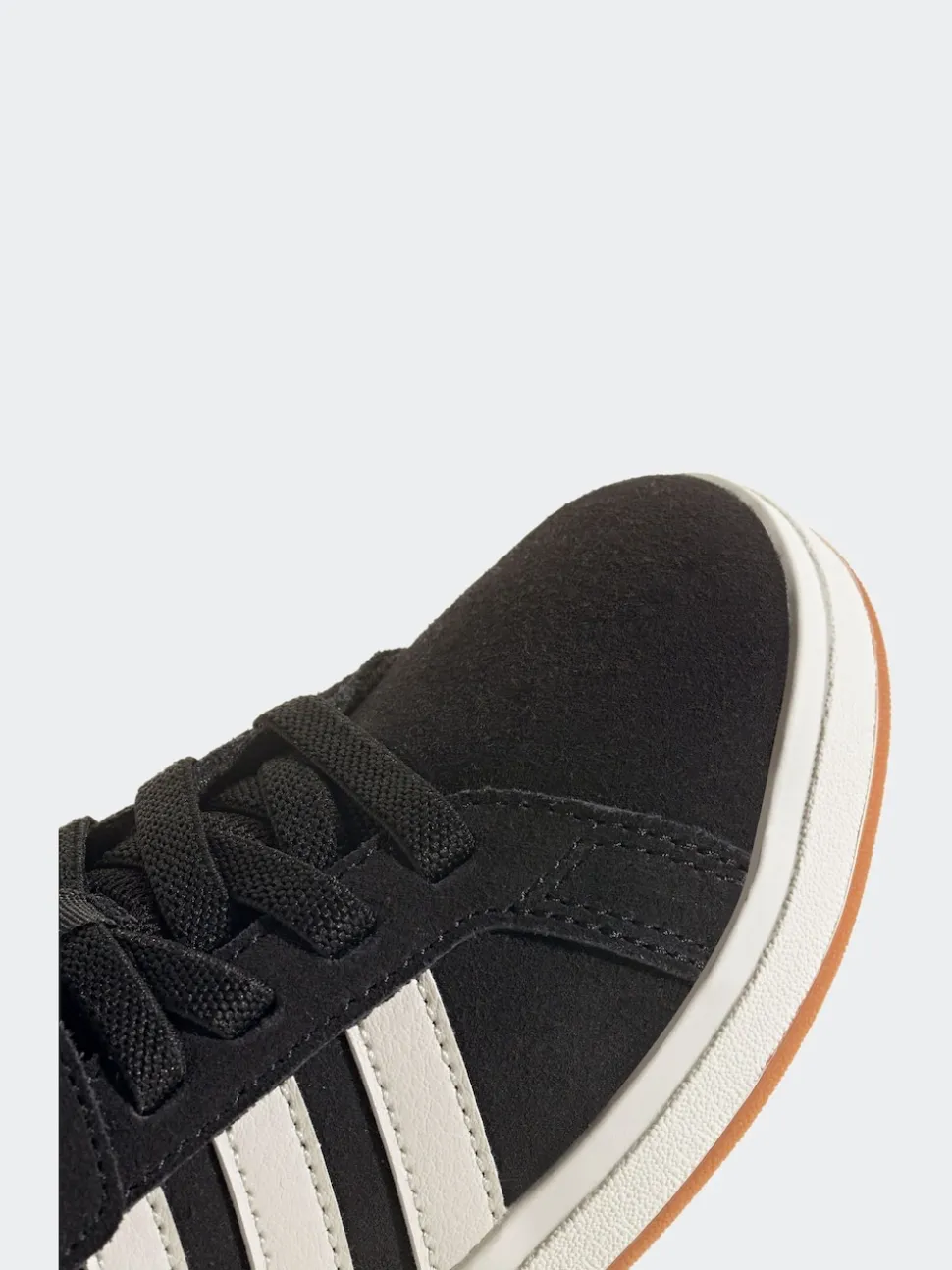 adidas Black Grand Court 00s Suede Elastic Lace Kids Trainers