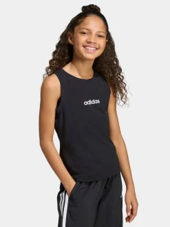 adidas Black Linear Jersey Tank Top