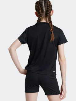 adidas Black Regular Fit Essentials Logo Kids Training T-Shirt