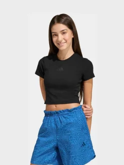 adidas Black Soft Touch Baby Crop T-Shirt