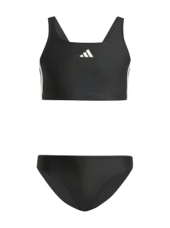 adidas Black 3-Stripes V-Back Kids Bikini