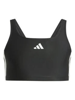 adidas Black 3-Stripes V-Back Kids Bikini
