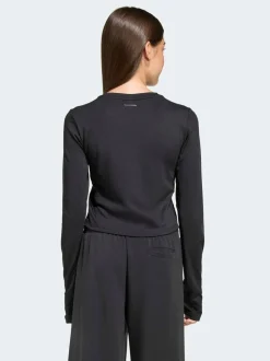 adidas Black Techfit Long Sleeved T-Shirt