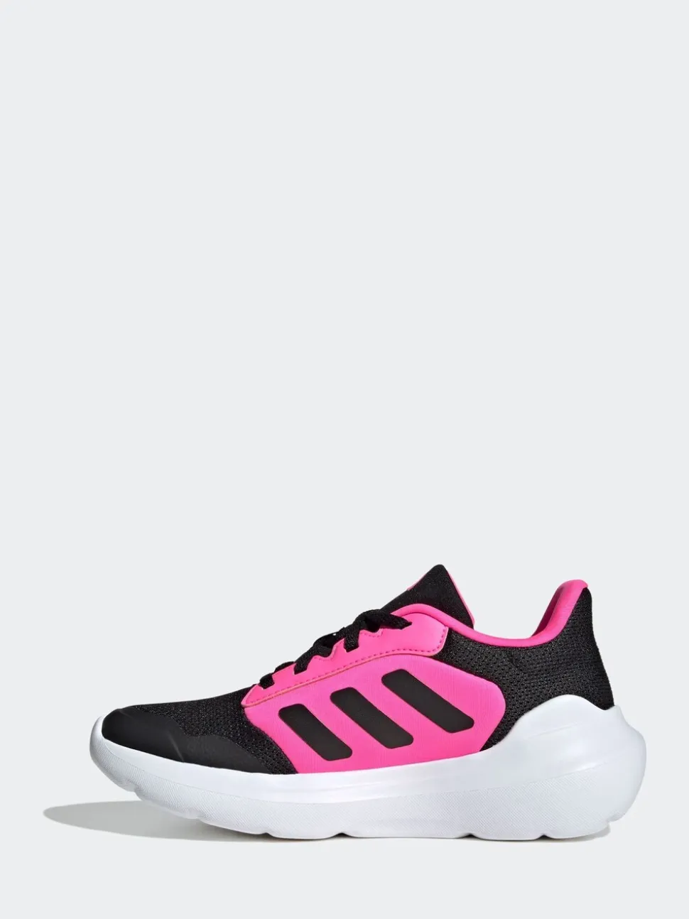 adidas Black/Pink Tensaur Run 2.0 Lace Junior Trainers
