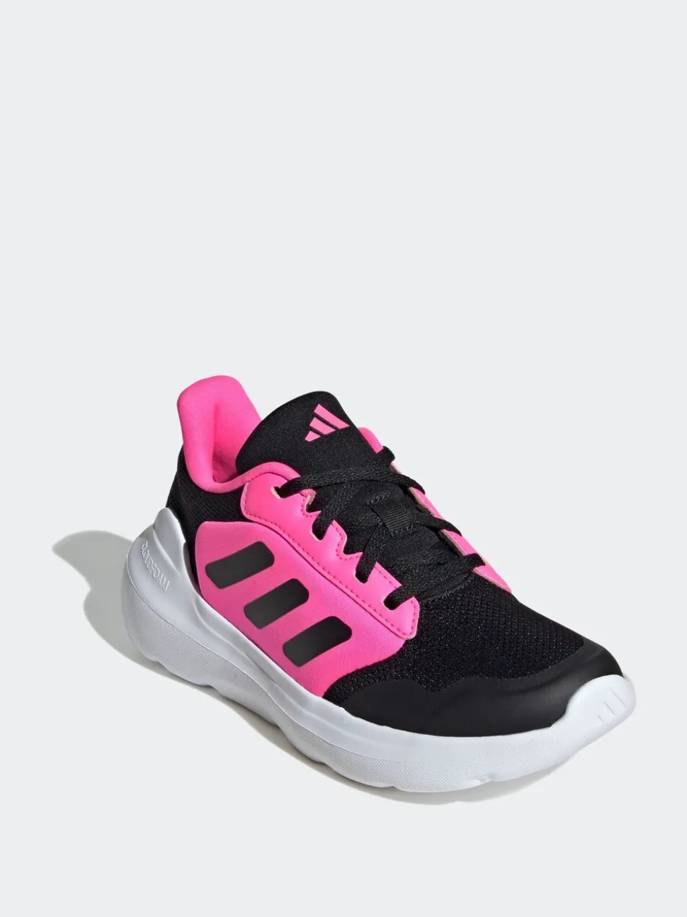 adidas Black/Pink Tensaur Run 2.0 Lace Junior Trainers