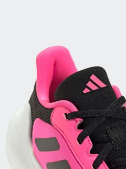 adidas Black/Pink Tensaur Run 2.0 Lace Junior Trainers