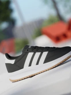 adidas Black/White Run 70s 2.0 Lace Junior Trainers