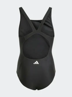adidas Black/White 3-Stripes Kids Swimsuit