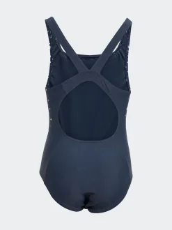 adidas Blue Glitter V-back Kids Swimsuit