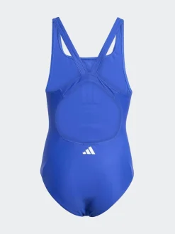 adidas Blue 3-Stripes Kids Swimsuit
