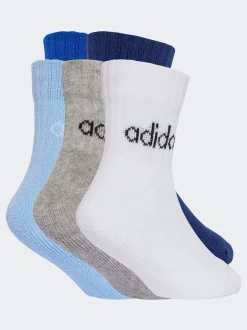 adidas Blue/Navy Linear Ankle 5 Packs Socks