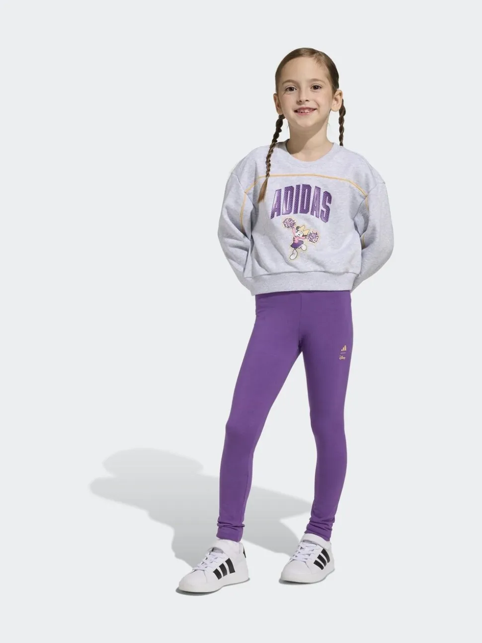 adidas Grey Disney Minnie Mouse Sweatshirt and Legging Little Kids Set
