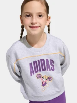 adidas Grey Disney Minnie Mouse Sweatshirt and Legging Little Kids Set