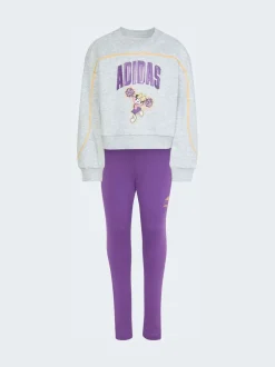 adidas Grey Disney Minnie Mouse Sweatshirt and Legging Little Kids Set