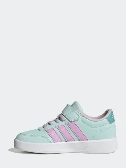 adidas Mint/Lilac Breaknet 3.0 Elastic Lace Kids Trainers