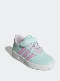 adidas Mint/Lilac Breaknet 3.0 Elastic Lace Kids Trainers