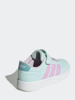 adidas Mint/Lilac Breaknet 3.0 Elastic Lace Kids Trainers