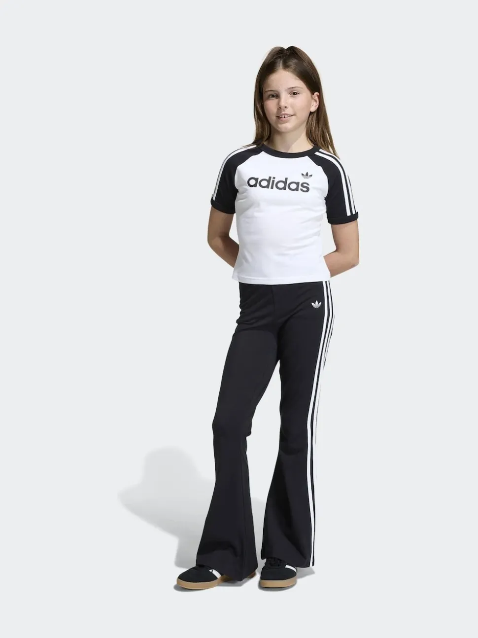 adidas Originals Black 3-Stripes Flared Leggings