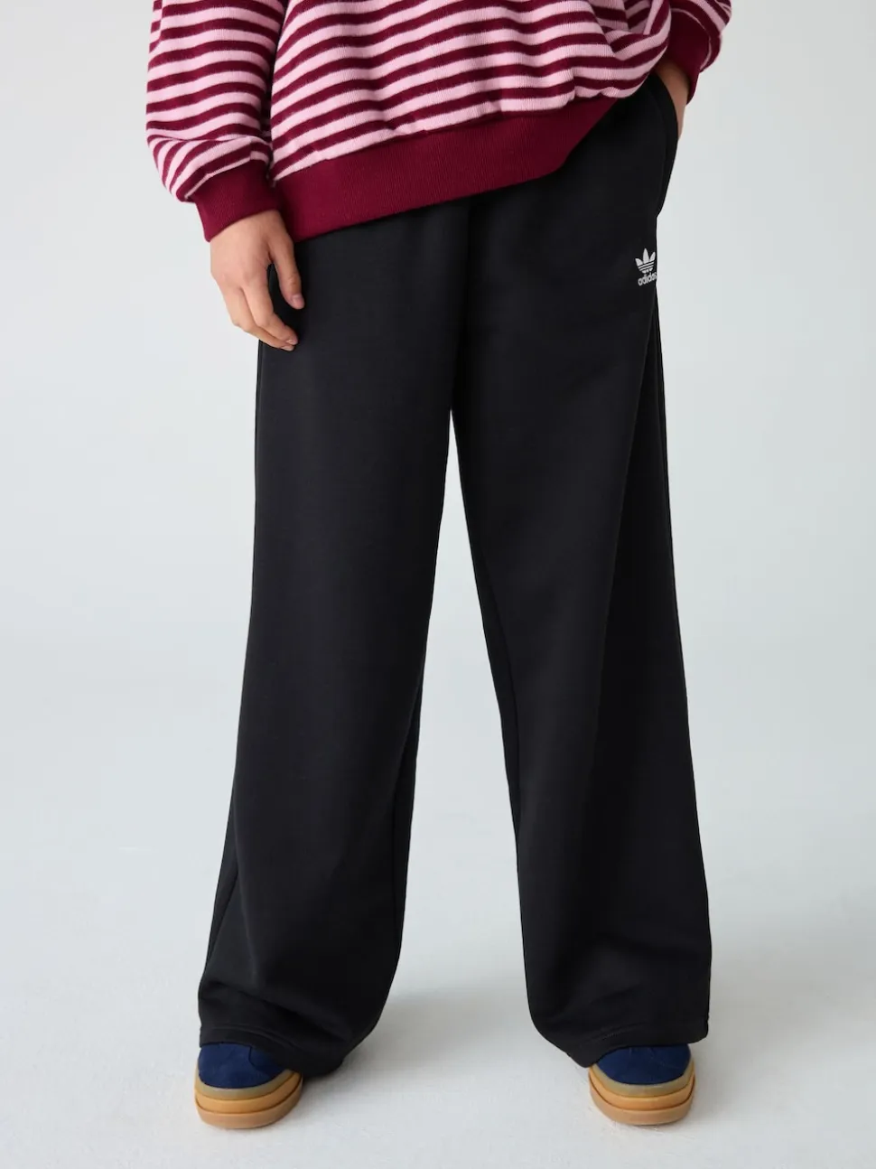 adidas Originals Black Wide Leg Kids Joggers