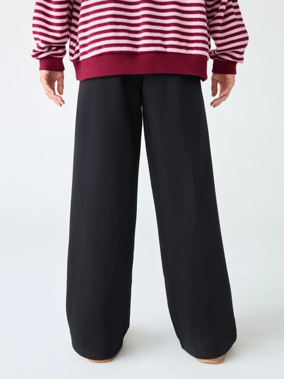 adidas Originals Black Wide Leg Kids Joggers