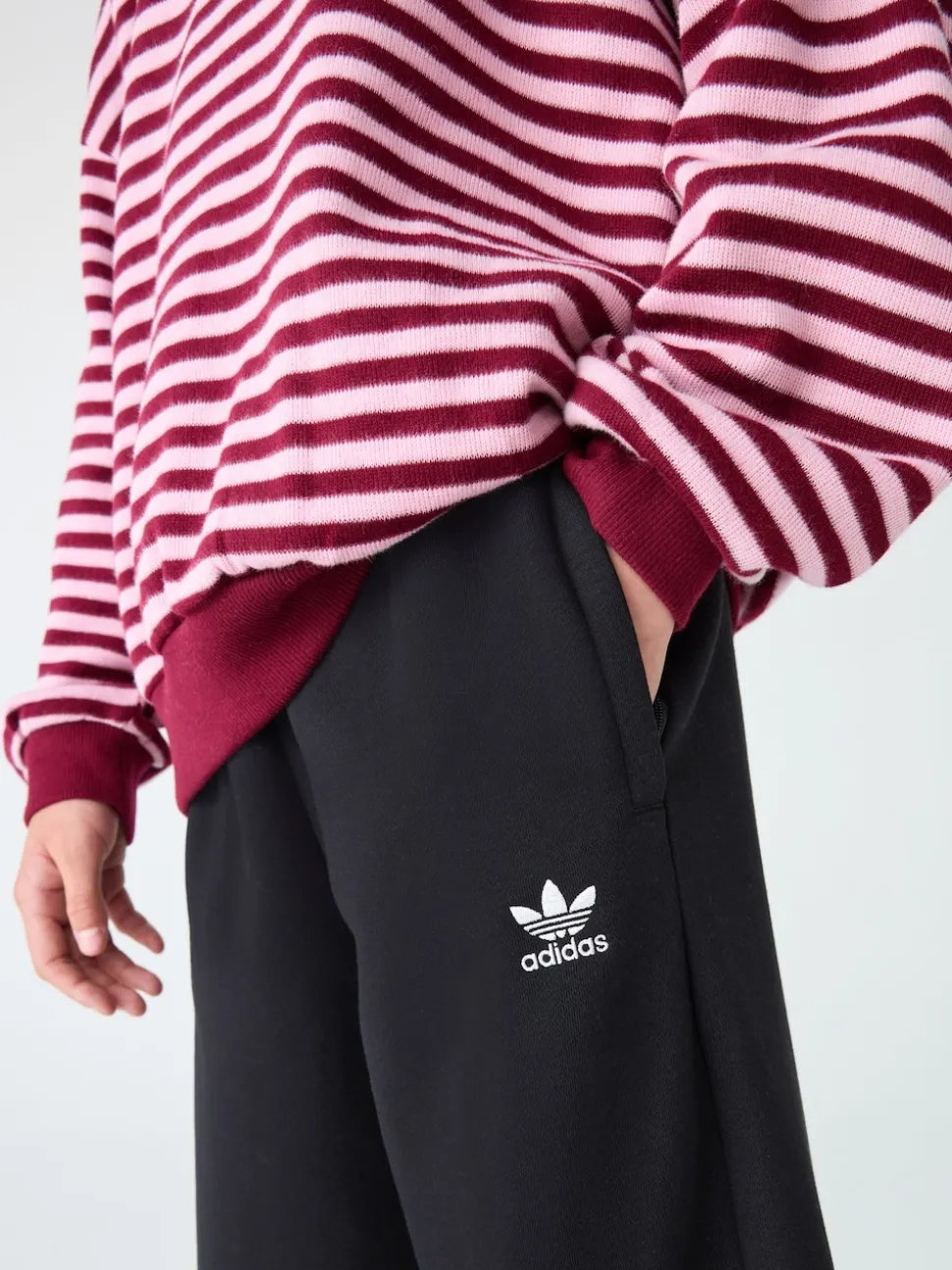 adidas Originals Black Wide Leg Kids Joggers