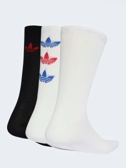 adidas Originals Off White Trefoil Liner Socks 3 Pack