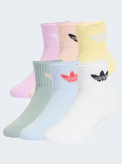 adidas Originals Pink Kids Socks 6 Pack