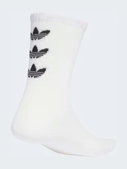 adidas Originals White Trefoil Liner Socks 3 Pack