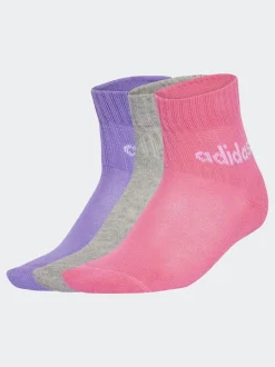 adidas Pink/Lilac Linear Ankle 5 Packs Socks