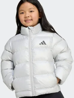 adidas Silver Synthetic Down Glam Jacket