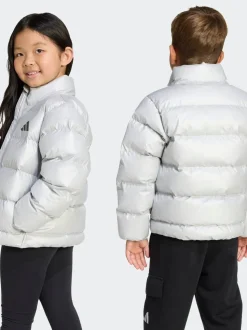 adidas Silver Synthetic Down Glam Jacket