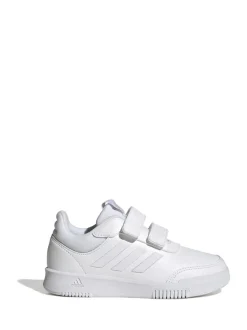 adidas White Hook and Loop Tensaur Kids Trainers