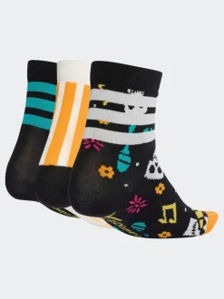 adidas White Little Kids Disney Coco Crew Socks 3 Pack