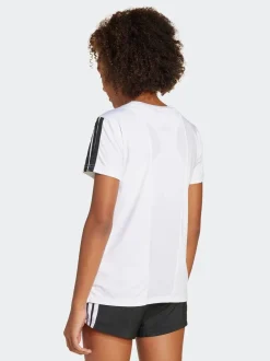 adidas White Training Essentials 3-Stripes Kids T-Shirt